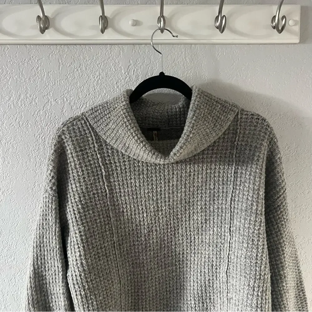 Free People Sidewinder Grey Wool Sweater